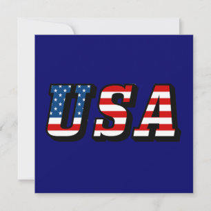 USA Flag Text Einladung