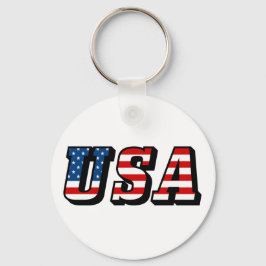 USA Flag Text Schlüsselanhänger