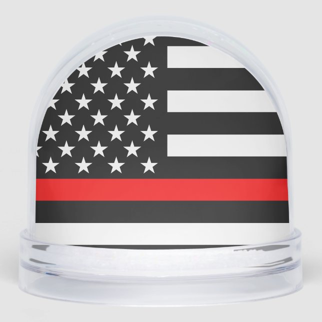 USA Flag Thin Red Line Symbolic Memorial on a (Avant)
