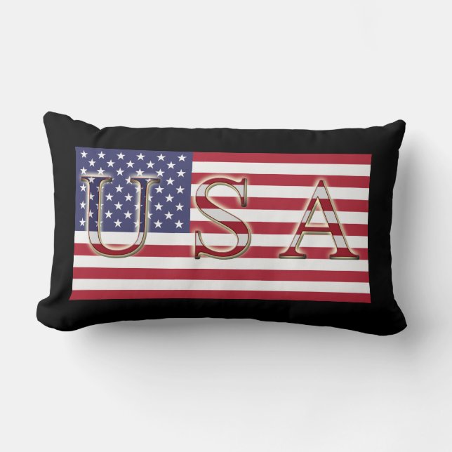 USA Flag Throw Kissen (Vorderseite)