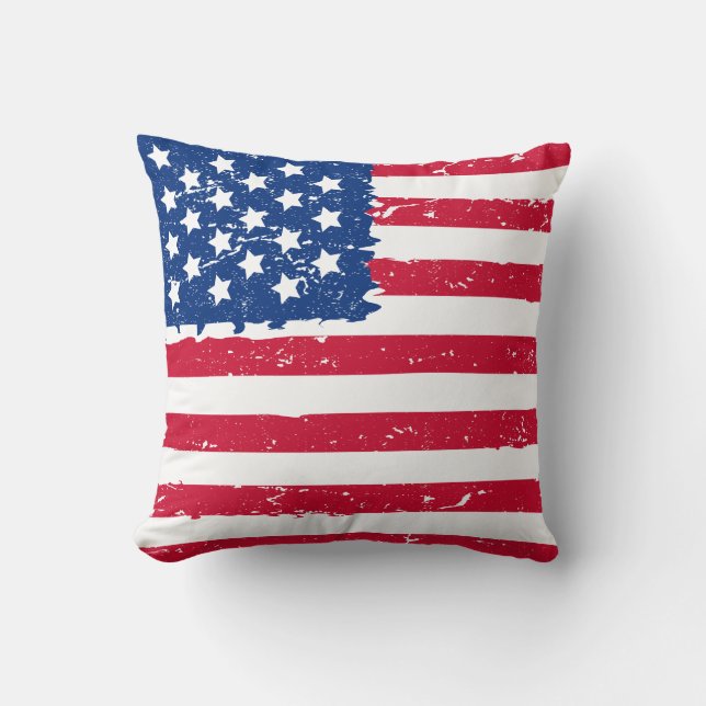 USA Flag Throw Kissen (Vorderseite)
