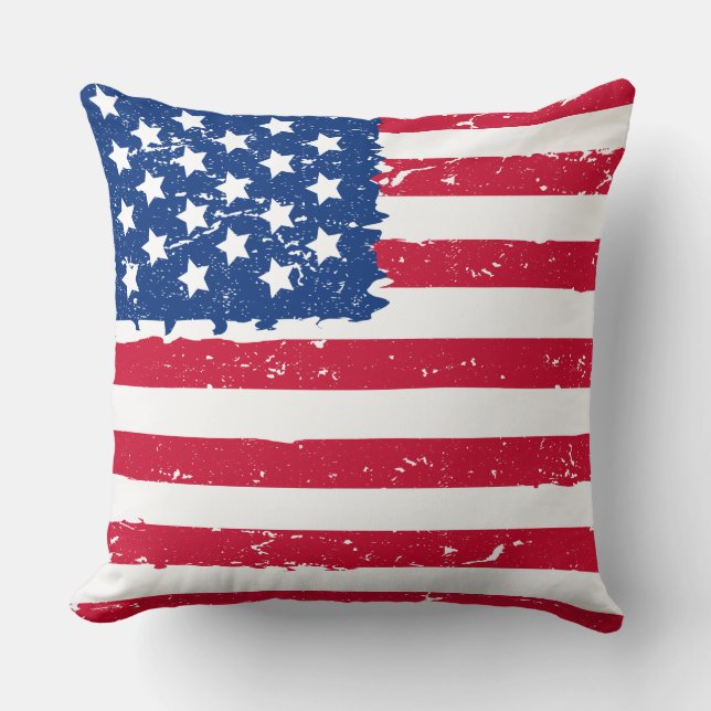 USA Flag Throw Kissen (Vorderseite)