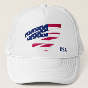 USA Flag Trucker Hat - Patriotic Baseball Cap Truckerkappe