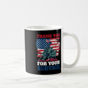 Usa Flag Vielen Dank für Ihren Service - Veteranen Kaffeetasse