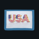 USA Flag Wallet - Patriotic Trifold Geldbörse<br><div class="desc">USA Flag Wallets - USA - Flag - Patriotic - Unabhängigkeitstag - 4. Juli - Anpassbar - Wählen / Fügen Sie Ihren einzigartigen Text / Farbe / Bild - Make Your Special Gift - Neu vergrössern und verschieben oder entfernen und hinzufügen / Bild mit Anpassungs-Tool. Sie können Designs auch auf...</div>