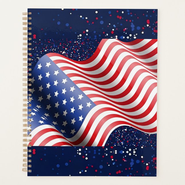 USA Flag Wavy Pattern Planer ("Stars, stripes, and everyday inspiration" )