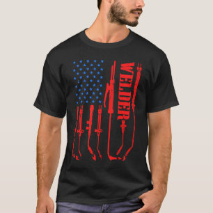 USA Flag Welding Welder Maske T-Shirt
