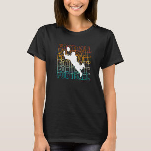 USA Flag Wide Receiver Football T-Shirt