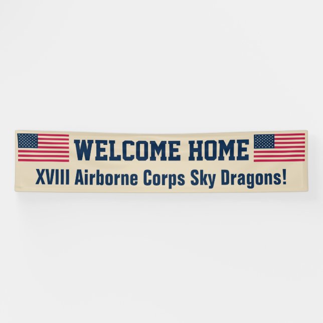 USA Flag Wüste Willkommen Zuhause Custom Banner (Horizontal)