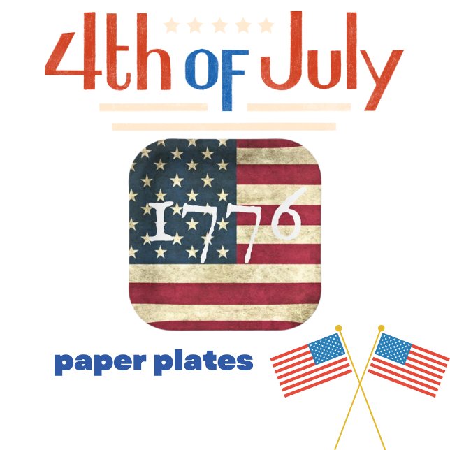 USA-Flagge 1776 Party Pappteller (Von Creator hochgeladen)