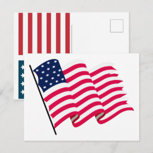 USA-Flagge 2026 – Kühne amerikanische Flagge für 2 Feiertagspostkarte
