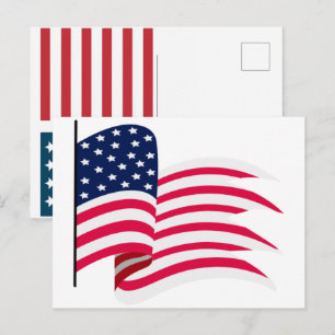 USA-Flagge 2026 – Kühne amerikanische Flagge für d Feiertagspostkarte