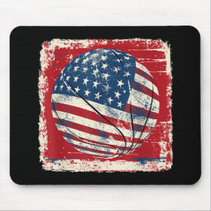 USA-Flagge 4. Juli Basketball Mousepad