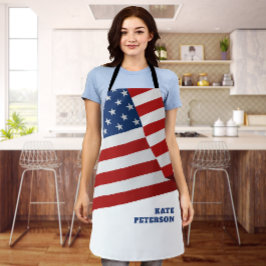 USA-Flagge | Abzeichen | Pop Art Schürze