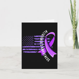 Usa-Flagge Alzheimer-Bewusstseins-Unterstützungste Karte