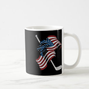 USA-Flagge aus Hockeyschlägern Kaffeetasse