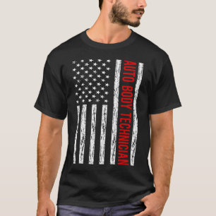 USA-Flagge - Auto-Body-Techniker T-Shirt