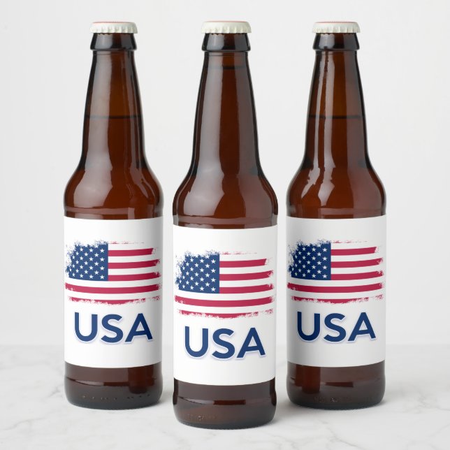 USA-Flagge Bierflaschenetikett (Flaschen)