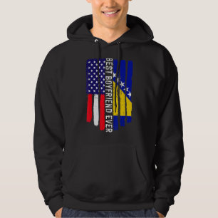 USA Flagge & Bosnien und Herzegowina beste Flagge Hoodie