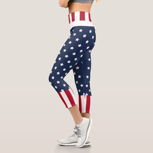 USA-Flagge Capri Leggings (Links)