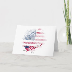 USA-Flagge Dankeskarte