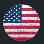 USA-Flagge Dartscheibe<br><div class="desc">Feiern Sie den amerikanischen Stolz mit diesem Stone Magnet der USA Flag mit einer Natursteinoberfläche, die mit den klassischen US Flagge in Rot, Weiß und Blau verziert ist. Dieser dauerhafte Magnet ist ideal für die Dekoration von Kühlschrank, Büromaschine oder Magnetoberfläche. Er verleiht Ihrem Raum eine Touch von rustikalem Patriotismus. Handgefertigt...</div>