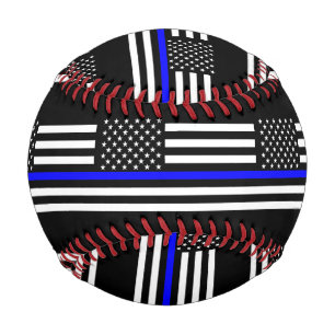 USA-Flagge Das Thin Blue Line-Thema Baseball