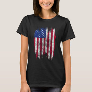 USA-Flagge Distressed Halftone-Design T-Shirt