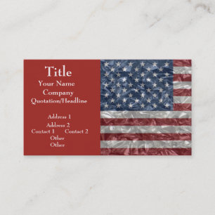 USA-Flagge - eingeklemmt Visitenkarte