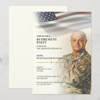 USA-Flagge | Einladung Personalisierten Fotos