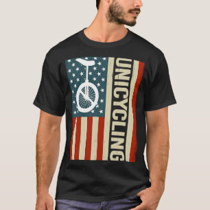 USA Flagge Einrad-Monozykeln für Kinder Un T-Shirt