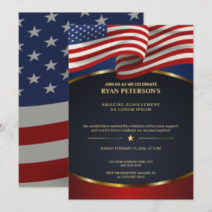USA-Flagge Errungenschaften der Werbeaktion Sc Einladung