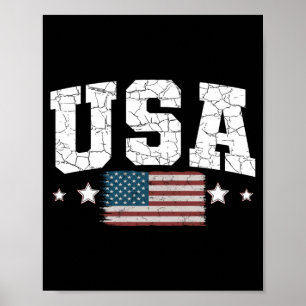 Usa-Flagge Frauen Männer Kinder Patriotisch Amerik Poster