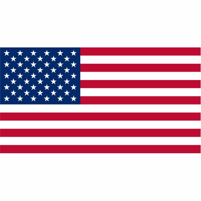 USA-Flagge Freistehende Fotoskulptur (Vorne)
