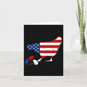 Usa-Flagge Frohes 4. Juli Patriotischer Farmer Karte