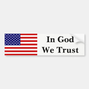 USA-Flagge für Gott Wir vertrauen am besten Autoaufkleber