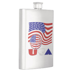 USA-Flagge Fußball Flachmann