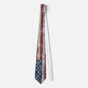 USA-Flagge - gekrümmt Krawatte