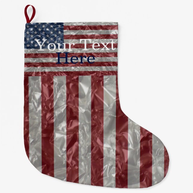 USA-Flagge - gepinkelt Großer Weihnachtsstrumpf (Vorderseite)