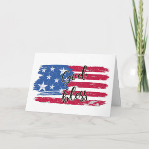 USA-Flagge God Bless America Liedtexte Patriotisch Karte