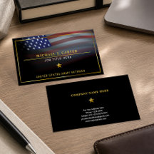 USA-Flagge Goldrahmen | Veteran | Luxus Schwarz