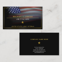 USA-Flagge Goldrahmen | Veteran | Luxus Schwarz