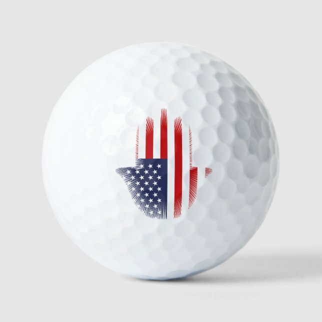 USA-Flagge Golfball (Vorderseite)