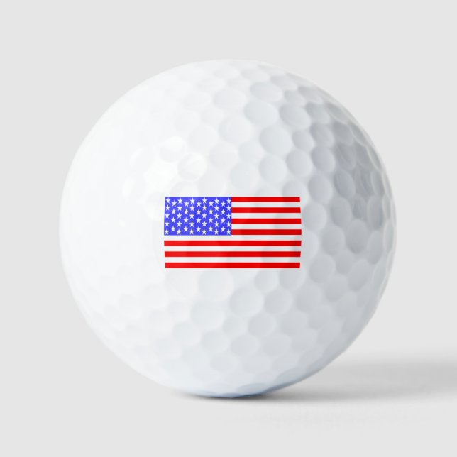 USA-Flagge Golfball (Vorderseite)