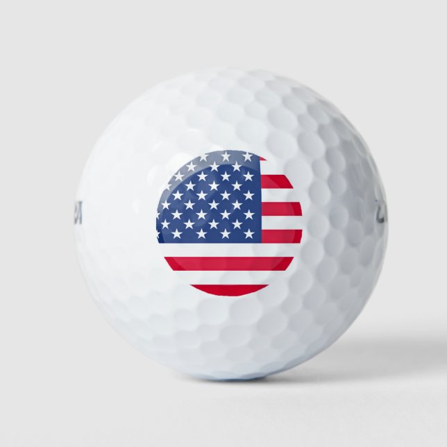 USA-Flagge Golfball (Vorderseite)