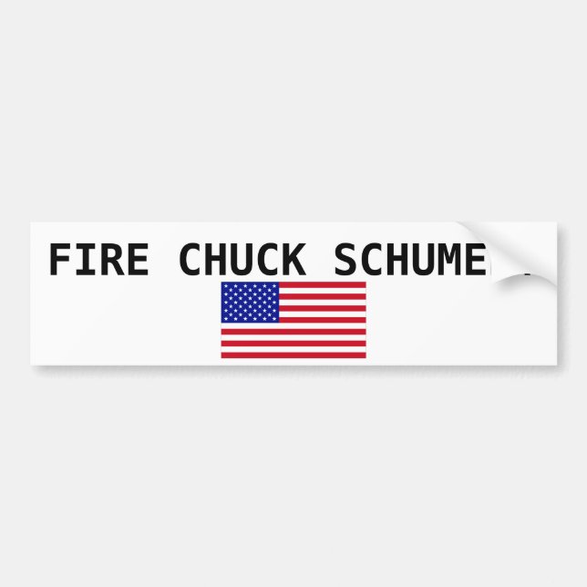 USA-Flagge-Groß, FEUER-KLEMME SCHUMER! Autoaufkleber (Vorne)