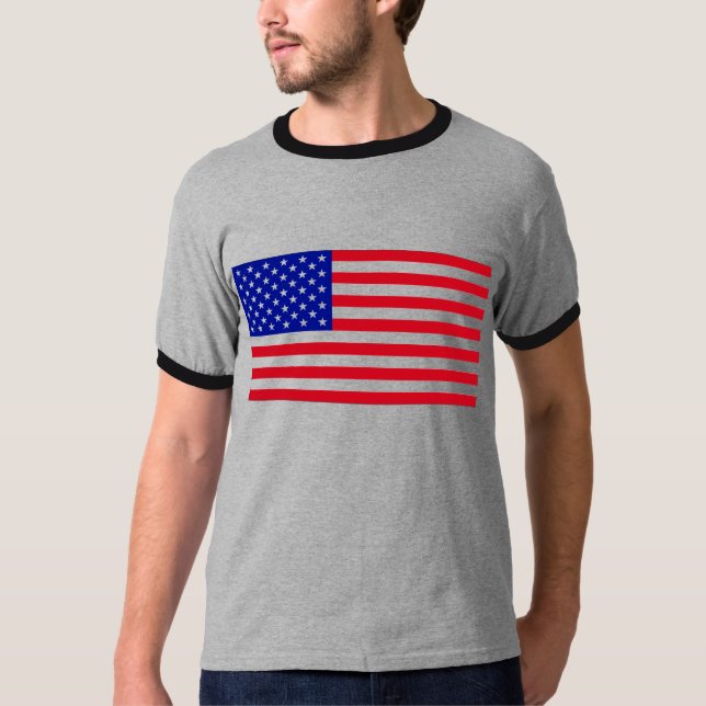USA-Flagge-groß T-Shirt (Vorderseite)