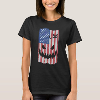 USA-Flagge Halloween-Geisterparty T-Shirt