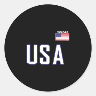 USA-Flagge Hockey-Team coole Spielerausrüstung Bek Runder Aufkleber