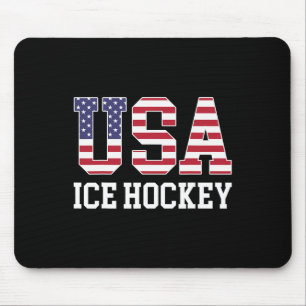 USA-Flagge Hockeyspieler - Amerikanischer USA-Eish Mousepad